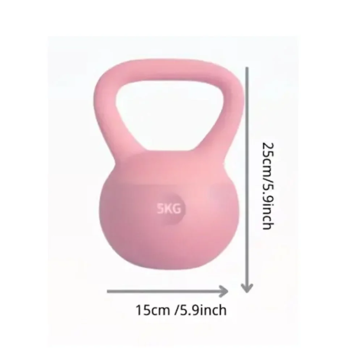 Kettlebell με Επένδυση Βινυλίου 5kg Ροζ