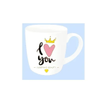 Κούπα "I love you" 9x8.5cm λευκό 81114
