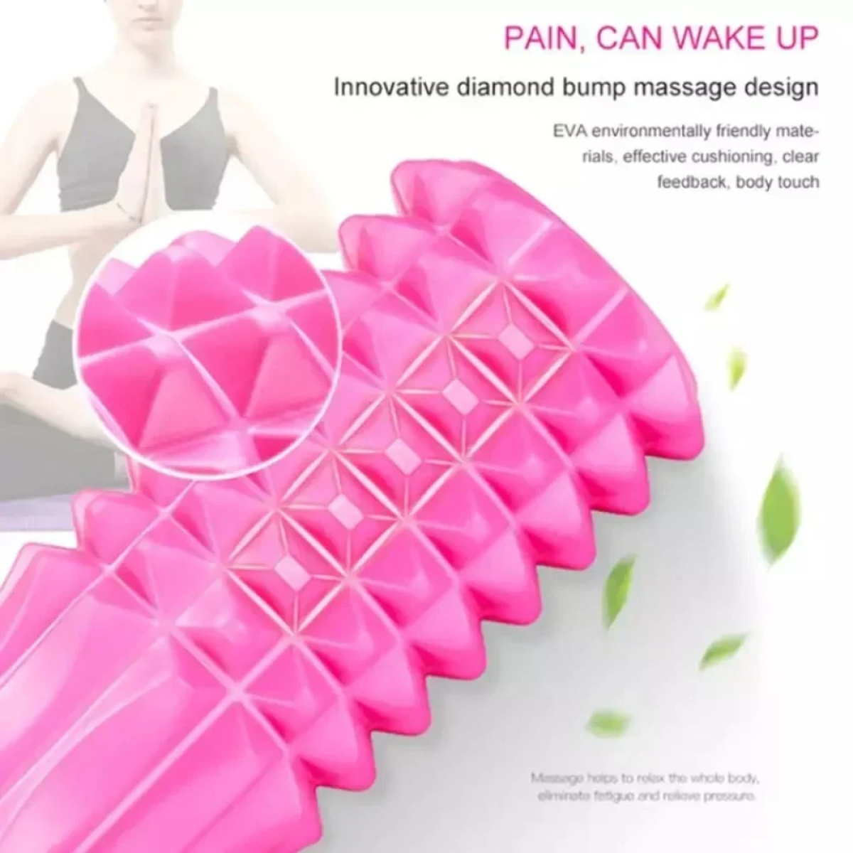 Κύλινδρος Ισορροπίας Μασάζ Yoga Roller 30cm Μαύρο