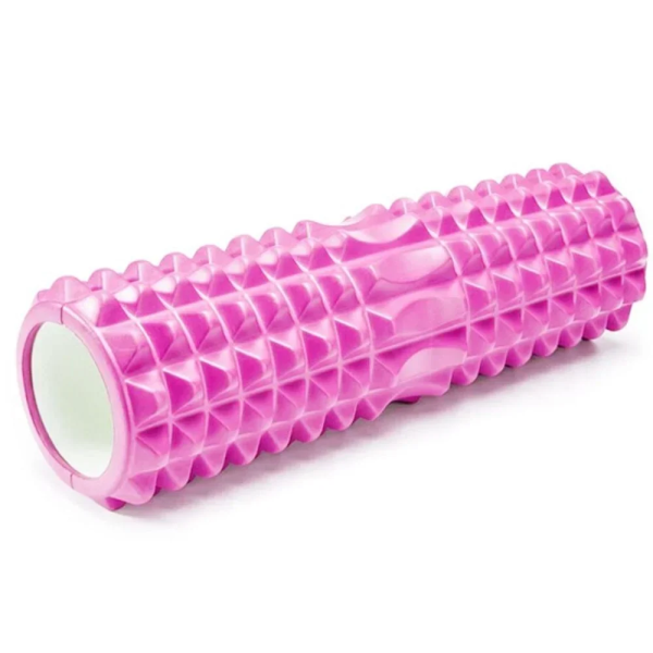 Κύλινδρος Ισορροπίας Μασάζ Yoga Roller 30cm Ροζ