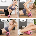 Κύλινδρος Ισορροπίας Μασάζ Yoga Roller 30cm Ροζ