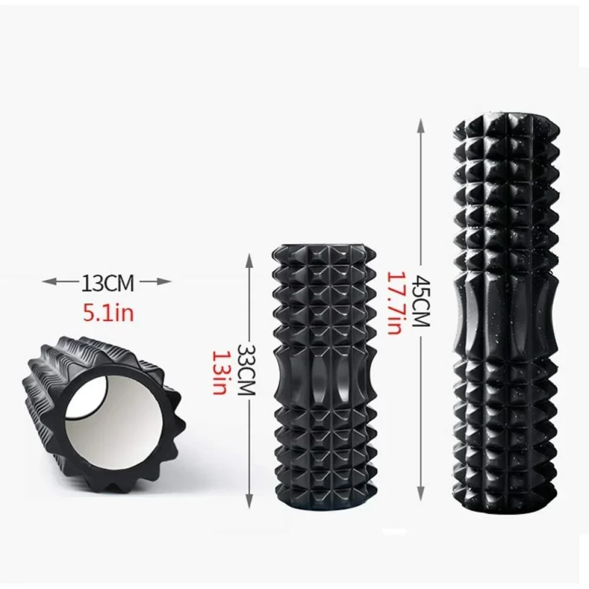 Κύλινδρος Ισορροπίας Μασάζ Yoga Roller 45cm Μαύρο