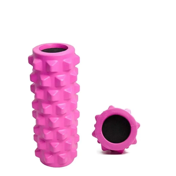 Κύλινδρος Μασάζ Ισορροπίας Yoga Roller 45cm Ροζ