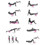 Κύλινδρος Μασάζ Ισορροπίας Yoga Roller 45cm Ροζ