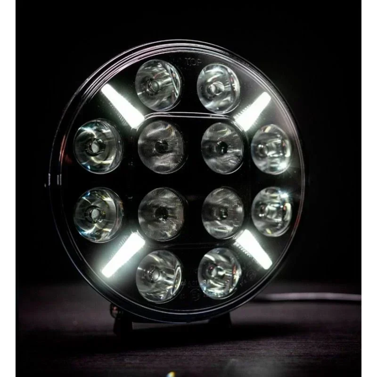 Led Προβολέας 9″ 9-32V 120W Πορτοκαλί / Λευκό IP67