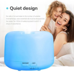 Led Συσκευή Αρωματοθεραπείας Υπερήχων Humidifier Λευκή 300ml