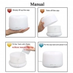 Led Συσκευή Αρωματοθεραπείας Υπερήχων Humidifier Λευκή 300ml