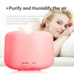 Led Συσκευή Αρωματοθεραπείας Υπερήχων Humidifier Λευκή 300ml