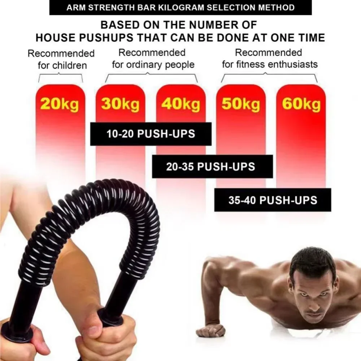 Λυγιζόμενη Μπάρα Εκγύμνασης Power Twister 30Kg