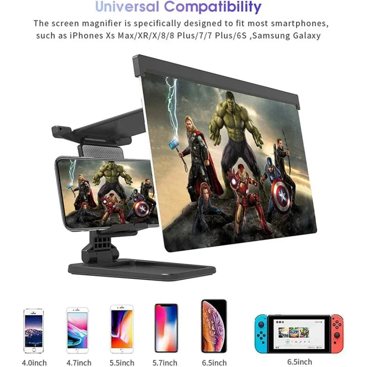 Μεγεθυντής Οθόνης 12” 3D Home Cinema με Βάση για το Κινητό Τηλέφωνο F12