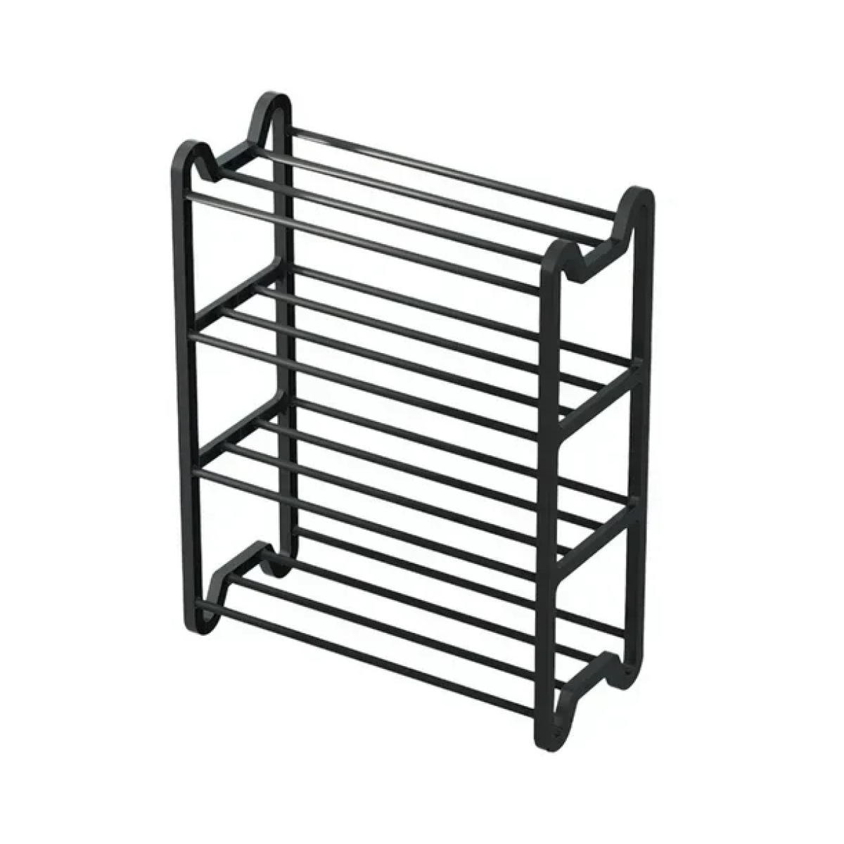Μεταλλική Παπουτσοθήκη με 4 Ράφια 45.5x20x57.7cm ΥΗ9117-4 Μαύρο