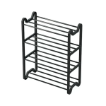 Μεταλλική Παπουτσοθήκη με 4 Ράφια 45.5x20x57.7cm ΥΗ9117-4 Μαύρο