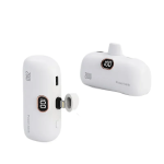Mini Capsule Powerbank USB-C με ενσωματωμένη υποδοχή 6500mAh Andowl Q-CD694 Λευκό