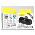Mini Capsule Powerbank USB-C με ενσωματωμένη υποδοχή 6500mAh Andowl Q-CD694 Μαύρο