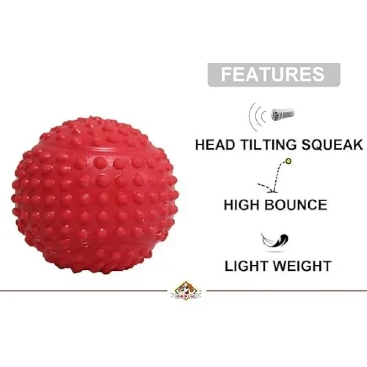 Nunbell Μπαλάκι 6.5cm Παιχνίδι Σκύλου με Ήχο 400257