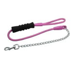 Nunbell Pet Λουρί/Οδηγός Σκύλου με Αλυσίδα σε Ροζ Χρώμα 1.5m 19418-379