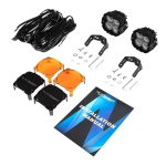 Off-Road προβολάκια Osram SAE FOG LED 3″ αλουμινίου λευκό 20W 6500K IP68 9-36V 2τμχ Novsight A500-WL1-3FG μαύρο - Image 7
