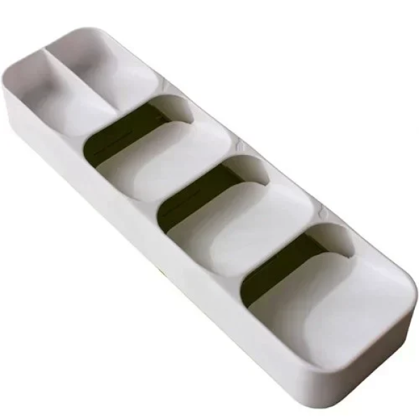 Πλαστική Κουταλοθήκη Συρταριού 39.5x11x5.4 cm Λευκή
