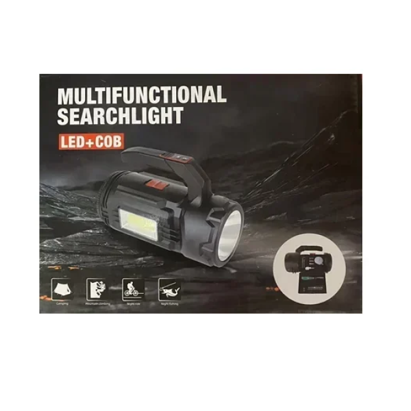 Πολυλειτουργικός φακός LED+COB Multifunctional Searchlight - μαύρο
