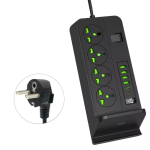 Πολύπριζο 4 θέσεις Σούκο, 4 θύρες Usb & 2 θύρες Type-c με Ασύρματη Φόρτιση Τηλεφώνου Andowl Q-PX120