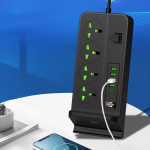 Πολύπριζο 4 θέσεις Σούκο, 4 θύρες Usb & 2 θύρες Type-c με Ασύρματη Φόρτιση Τηλεφώνου Andowl Q-PX120