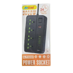 Πολύπριζο 4 θέσεων με θύρες USB και Type-C 3000W Q-PX990 Andowl μαύρο