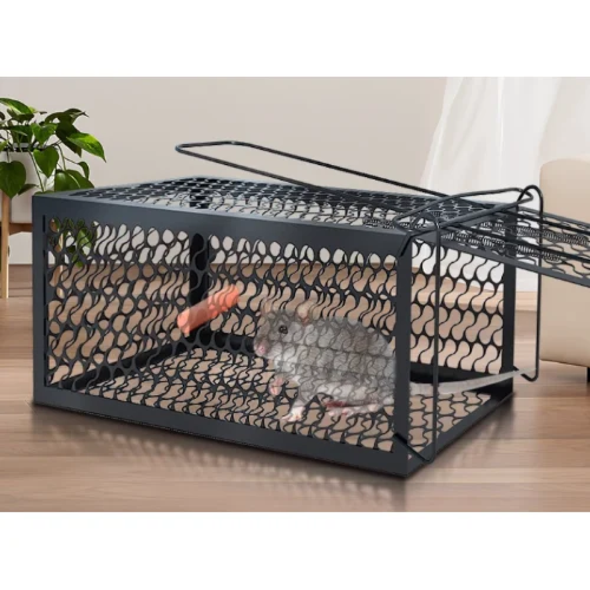 Ποντικοπαγίδα - Κλουβί Μεταλλικό Μαύρο 29x15x15cm 15370-13