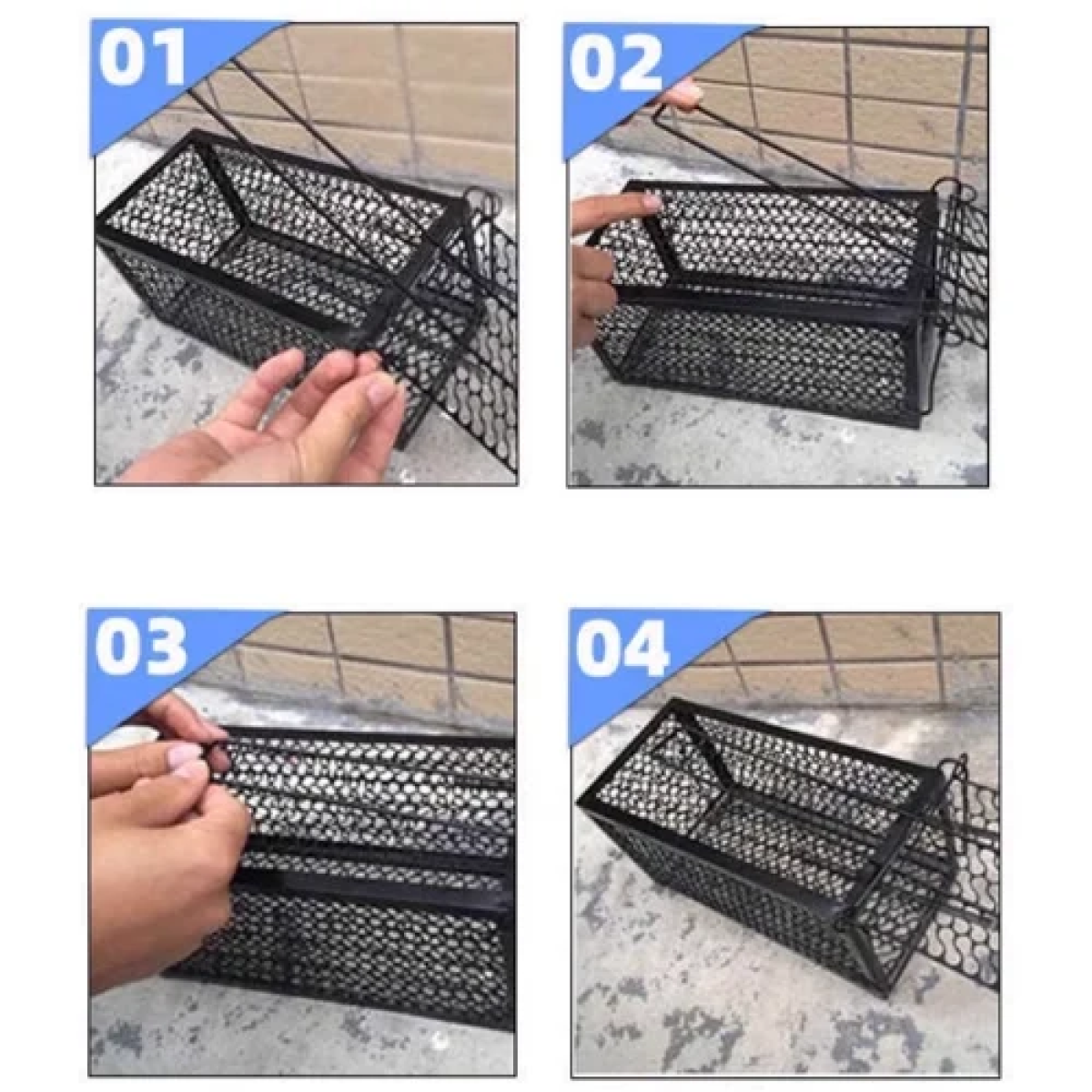 Ποντικοπαγίδα - Κλουβί Μεταλλικό Μαύρο 29x15x15cm 15370-13