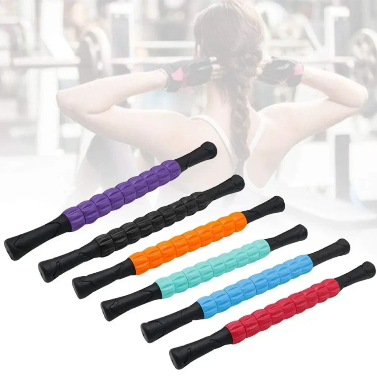 Ράβδος Μασάζ Roller Massage Stick 45cm Μπλε