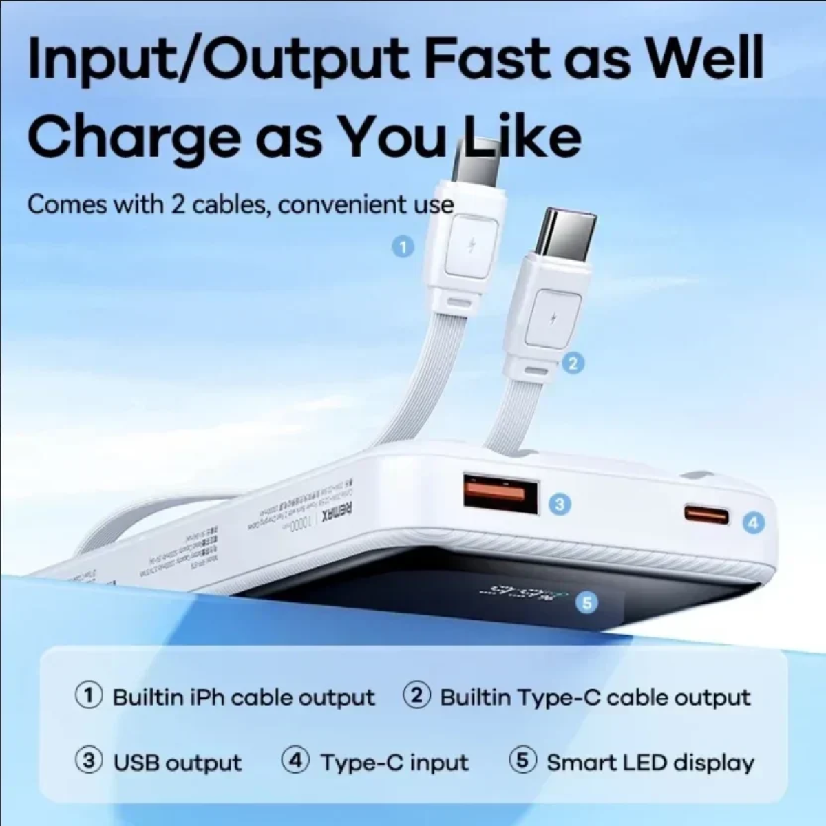 Remax Power Bank RPP-679 Λευκό