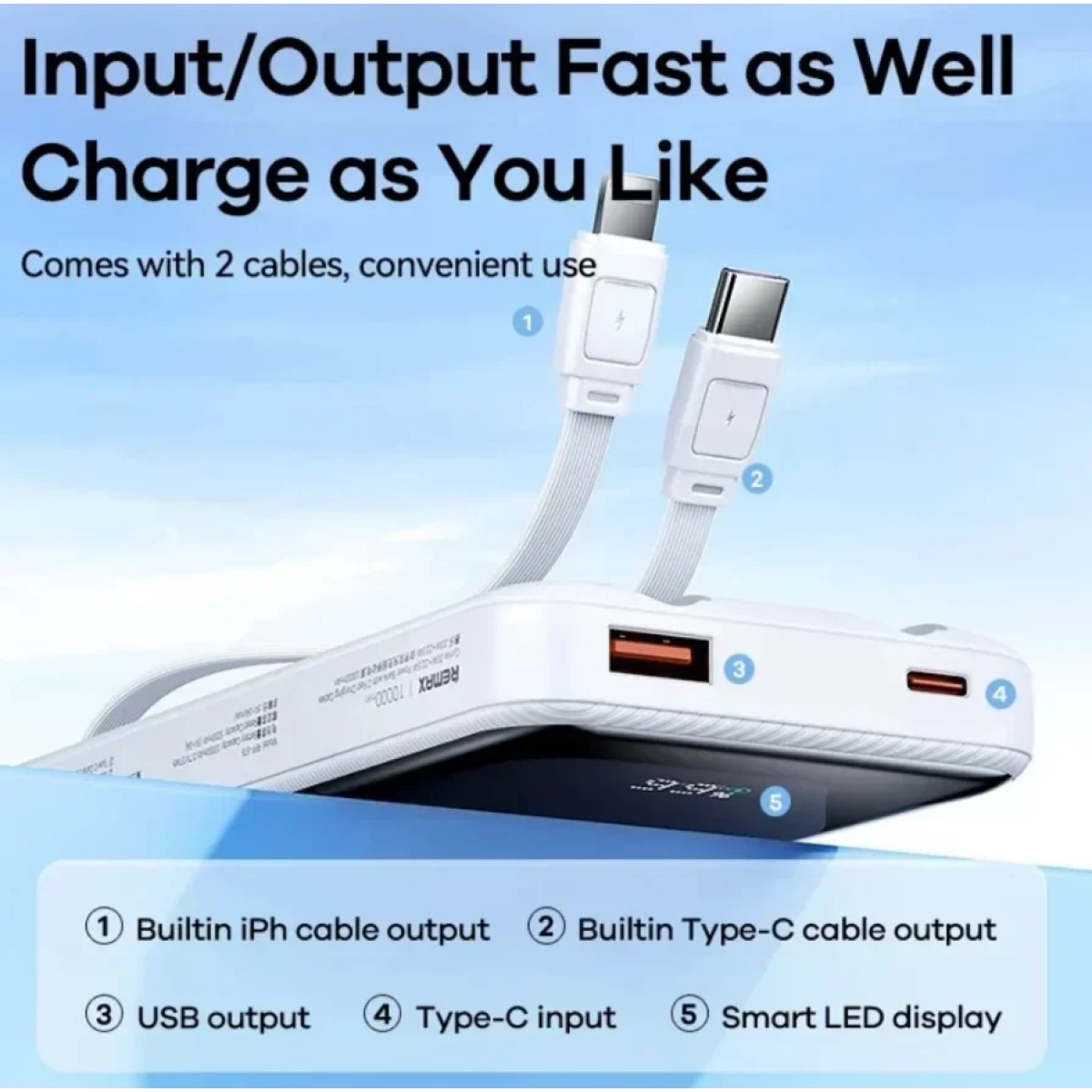 Remax Power Bank RPP-679 Μαύρο