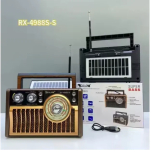 Retro Ραδιόφωνο Επαναφορτιζόμενο Με Ηλιακό Πάνελ Με Bluetooth Και USB CMiK MK-498ΒΤ Καφέ
