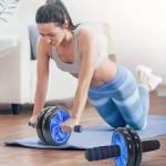 Ρόδα Κοιλιακών Πράσινη με Αντιολισθητικές Λαβές και Στρώμα για τα Γόνατα