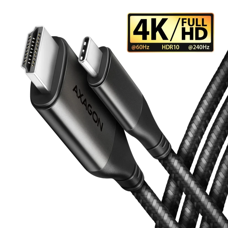 Axagon Καλώδιο Αντάπτορας Type C Αρσενικό σε HDMI 2.0 Θηλυκό 4K/60Hz Aluminum
