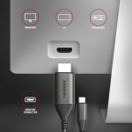 Axagon Καλώδιο Αντάπτορας Type C Αρσενικό σε HDMI 2.0 Θηλυκό 4K/60Hz Aluminum, 1,8m RVC-HI2MC - Image 4
