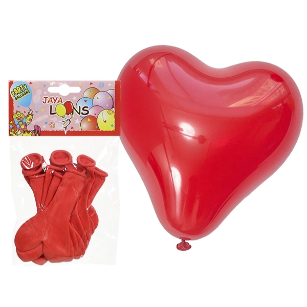 Σετ 10 Κόκκινα Μπαλόνια Καρδιά 23cm ToyMarkt 91182