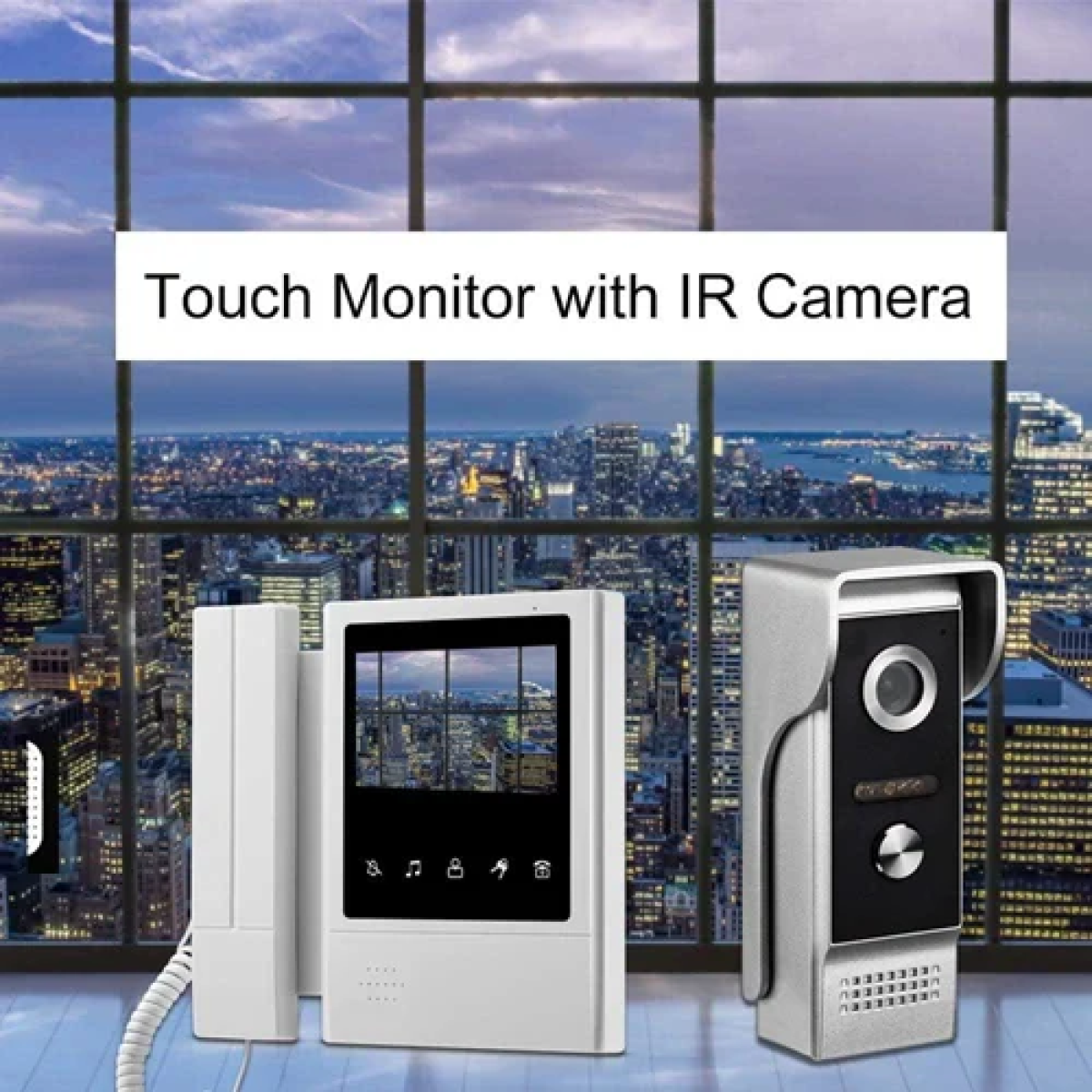 Σετ θυροτηλεόρασης με οθόνη 4.3′′ & 1 κουδούνι - κάμερα με αμφίδρομη επικοινωνία - Image 2