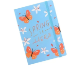 Σημειωματάριο Ριγέ με Σκληρό Εξώφυλλο A6 80φ. Spring MU137-6 Μπλε