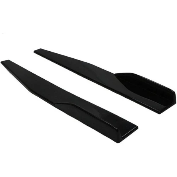 Spoiler αυτοκινήτου πλαϊνά 75cm γυαλιστερά μαύρα 2τμχ