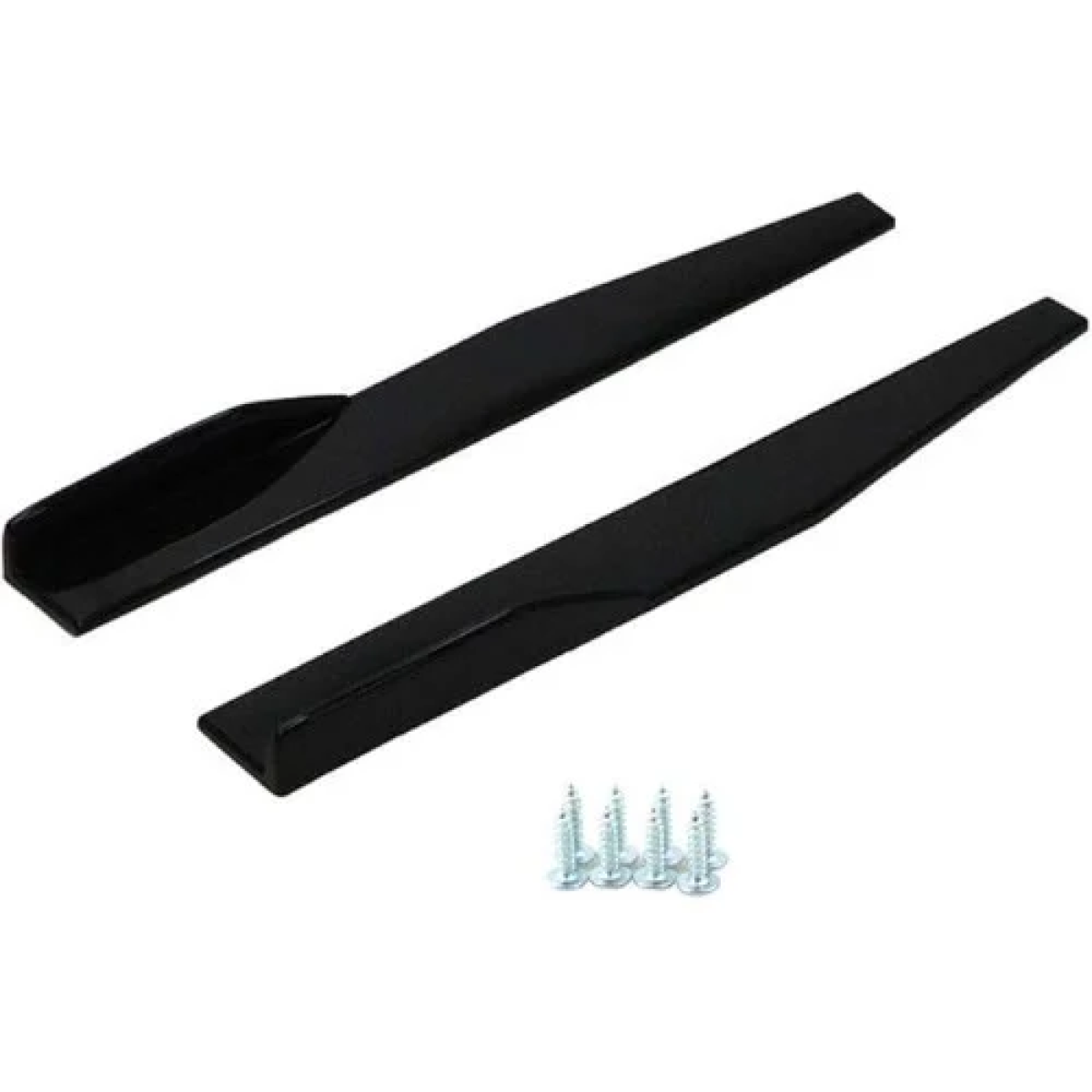 Spoiler αυτοκινήτου πλαϊνά 75cm γυαλιστερά μαύρα 2τμχ