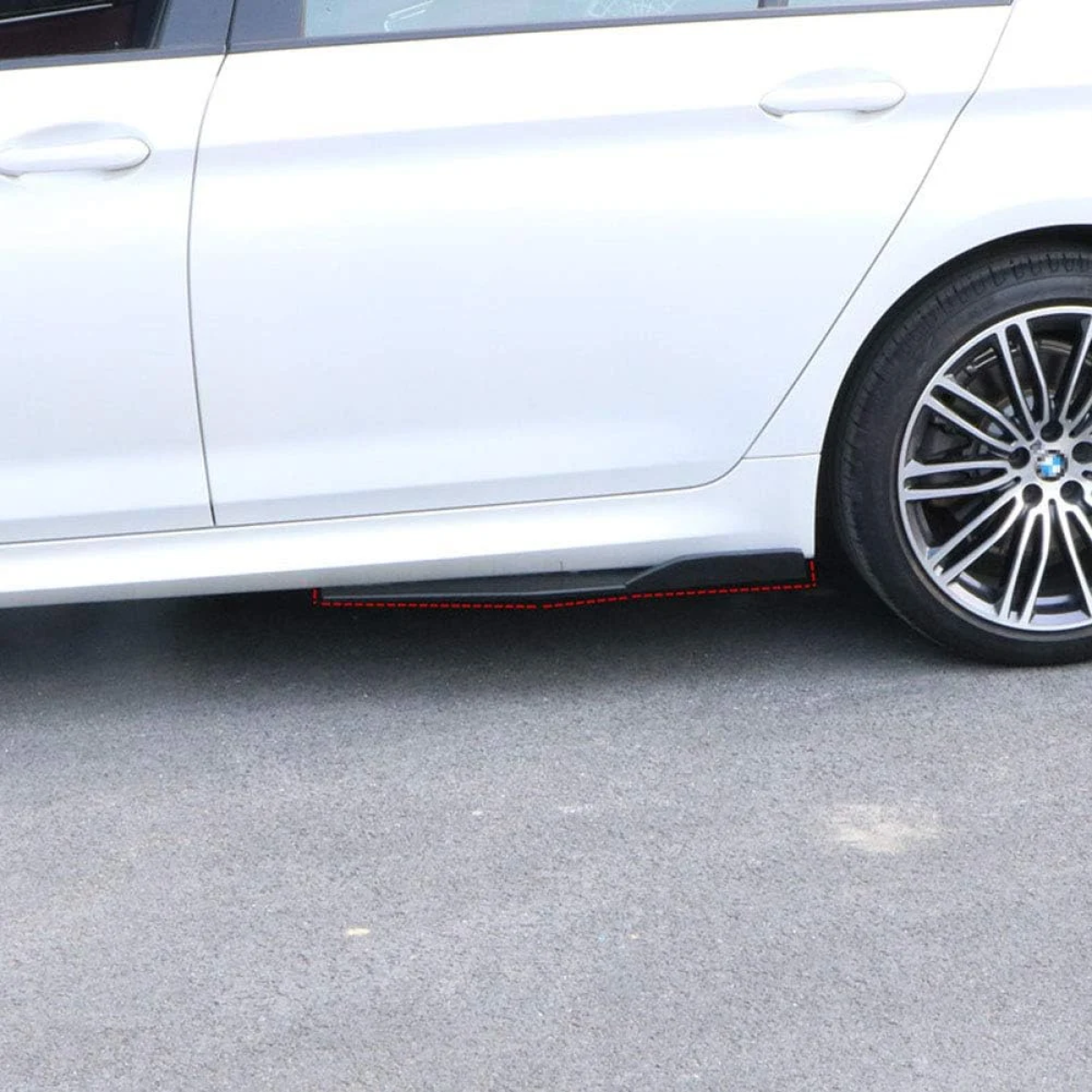 Spoiler αυτοκινήτου πλαϊνά 75cm γυαλιστερά μαύρα 2τμχ