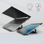 Axagon Βάση Στήριξης για Laptop 10"-16" Ρυθμιζόμενη 4 Θέσεις Μεταλλική Ασημί STND-L - Image 4