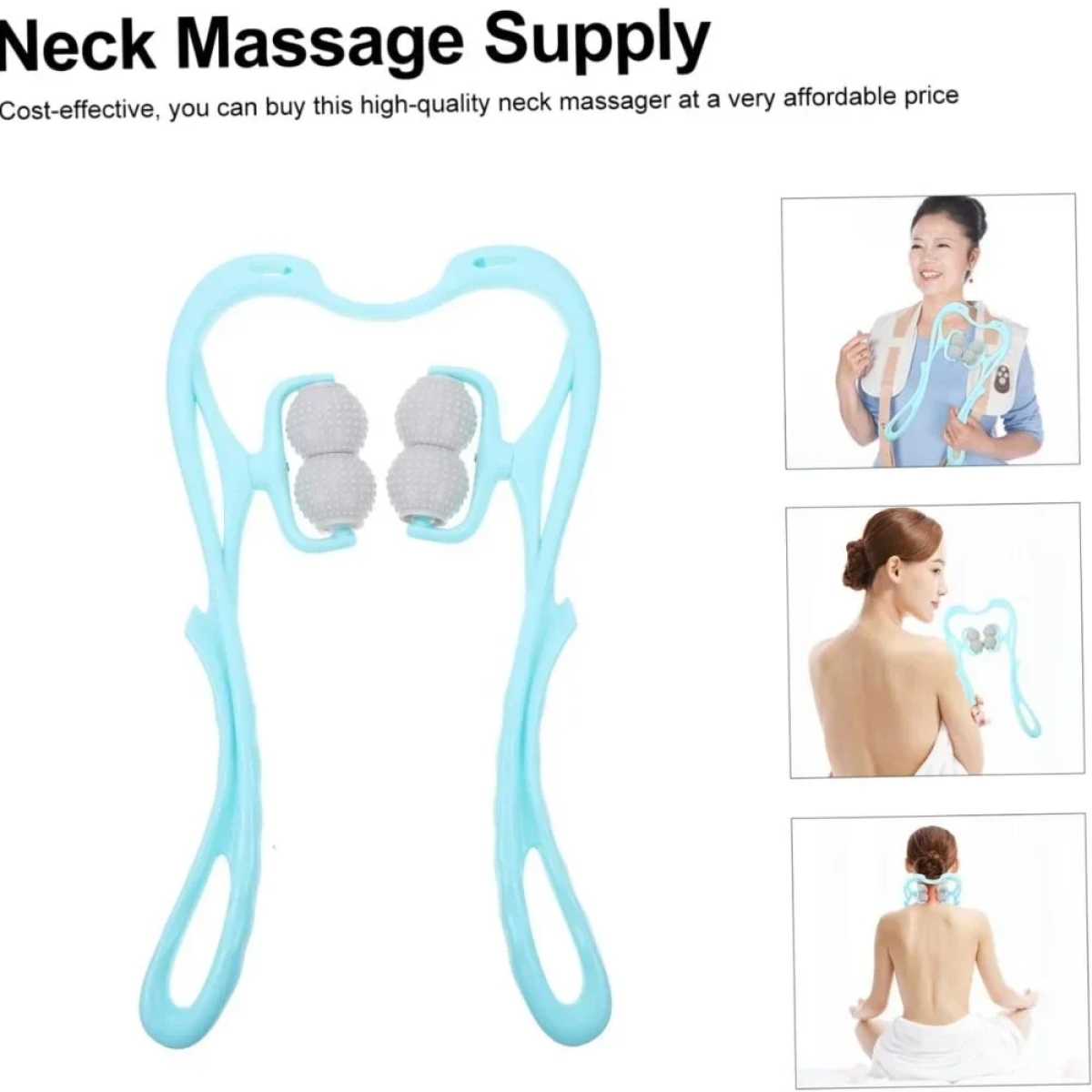 Συσκευή Μασάζ Αυχένα και Λαιμού Roller Massage Stick Γαλάζιο