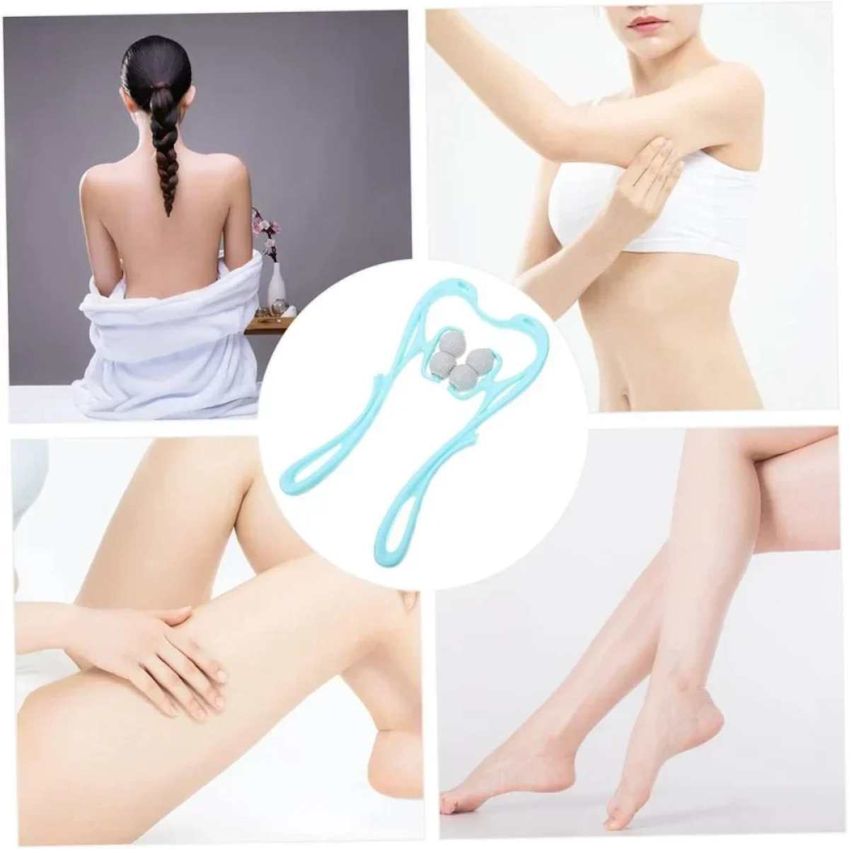 Συσκευή Μασάζ Αυχένα και Λαιμού Roller Massage Stick Γαλάζιο