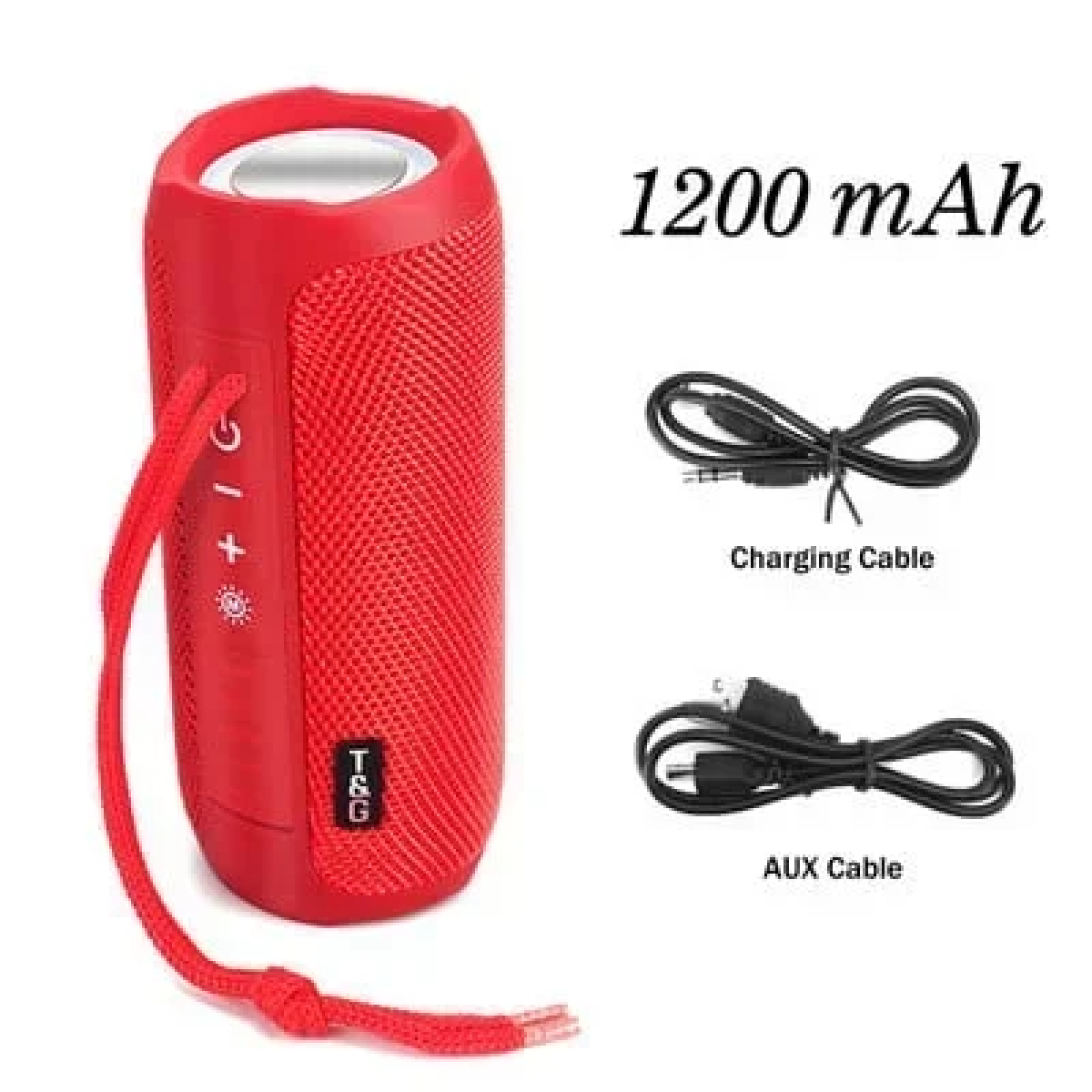 T&G Ηχείο Bluetooth 10W με Ραδιόφωνο Κόκκινο