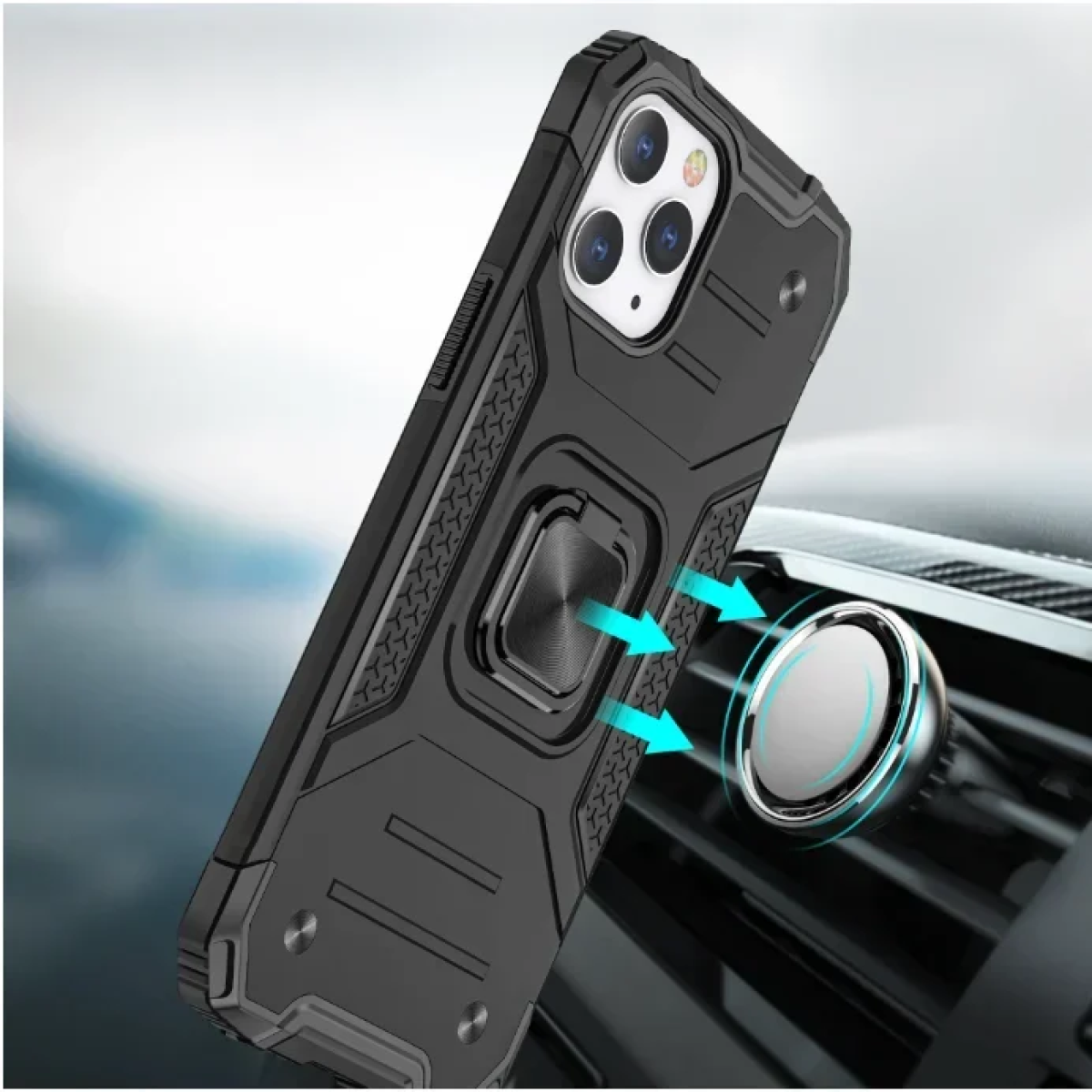 Θήκη Ring Armor iPhone 16 Με Βάση Δαχτυλιδιού Πράσινο