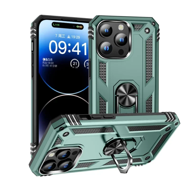 Θήκη Ring Armor iPhone 16 Με Βάση Δαχτυλιδιού Πράσινο