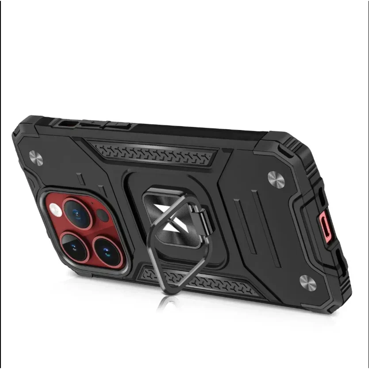 Θήκη Ring Armor iPhone 16 Pro Με Βάση Δαχτυλιδιού Ροζ