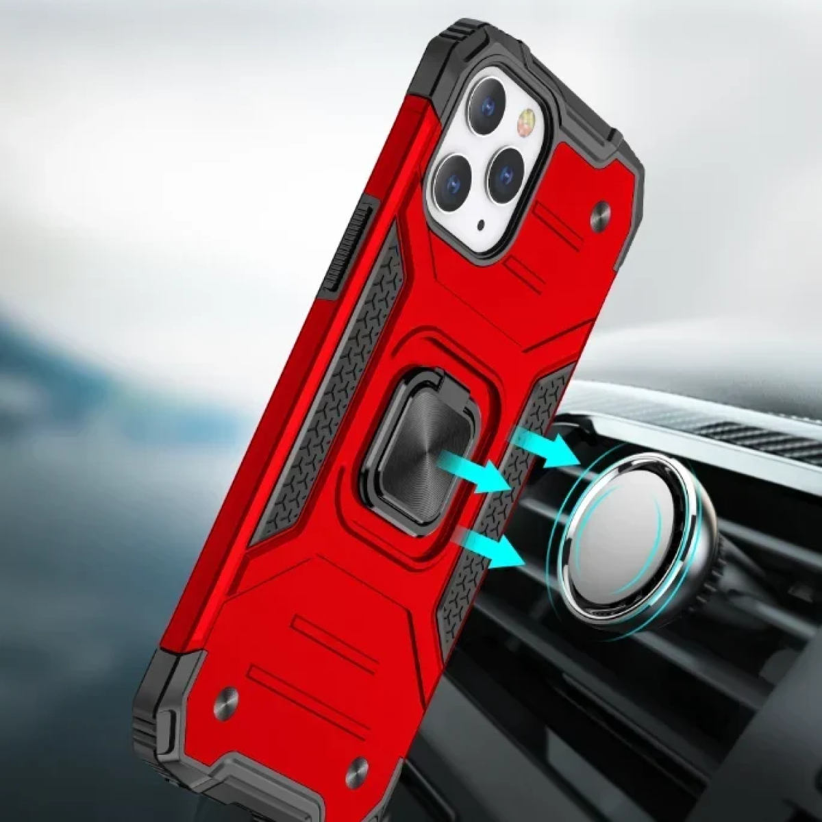 Θήκη Ring Armor iPhone 16 Pro Με Βάση Δαχτυλιδιού Ροζ