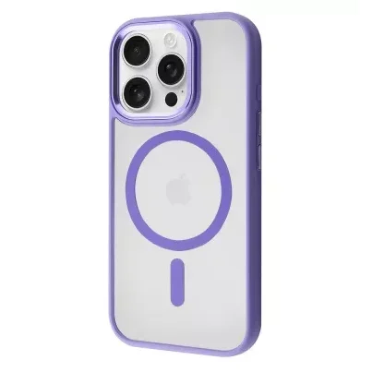 Θήκη Σιλικόνης iPhone 16 Pro Max MagSafe Με Πλαίσιο και Γυαλί Προστασίας Κάμερας IP16- Ανοιχτό Μωβ